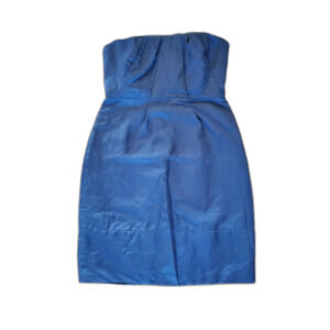 J Crew Cotton Cady Erica Strapless Dress Navy Blue Size 6 EUC